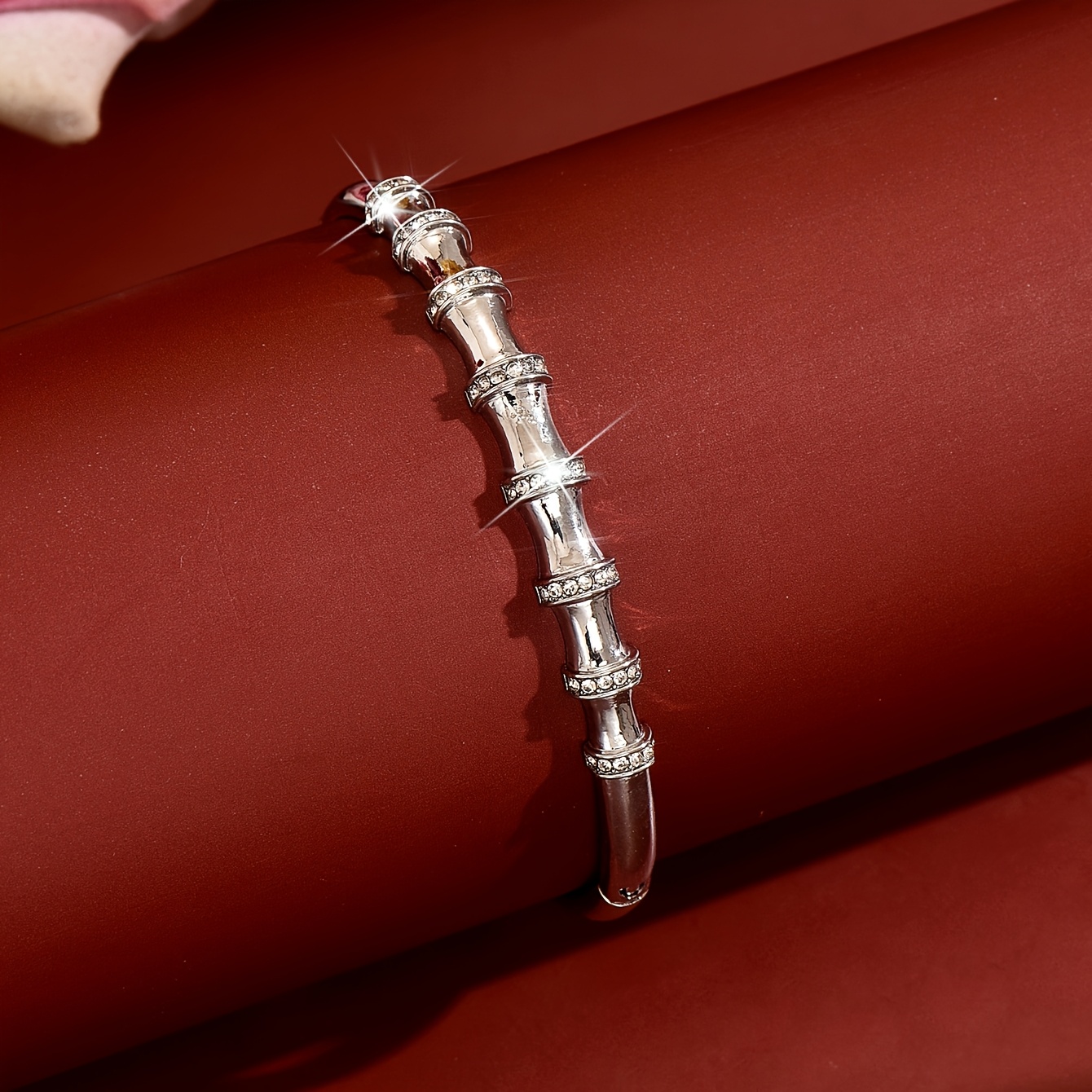 Women's Irregular Bamboo Joint Bangle Bracelet, Exquisite Design
